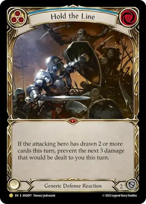 Hold The Line (Blue) (Gold) [Anq017] (Compendium Of Rathe - Antiquity Pack)  Rainbow Foil 1