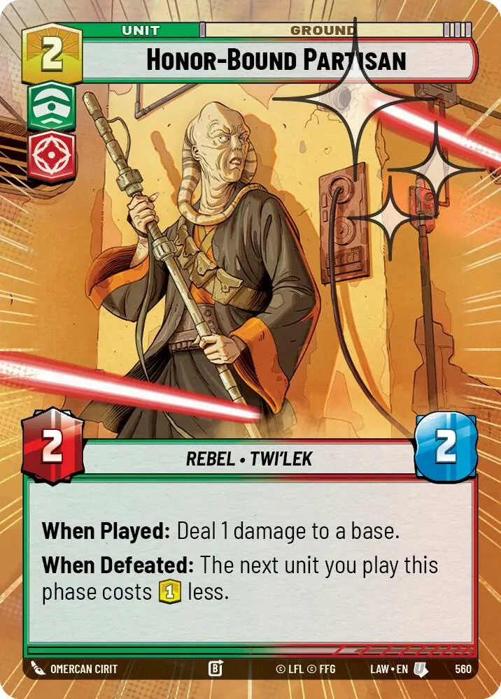 Honor-Bound Partisan - (560) (Hyperspace Foil) (560) [A Lawless Time] 1
