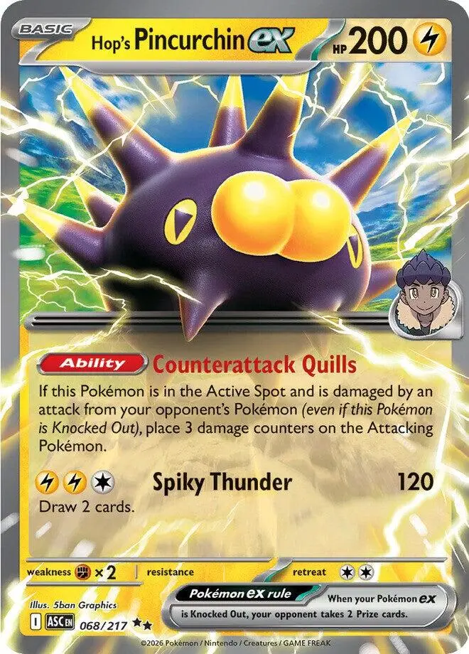 Hop's Pincurchin Ex (068/217) [Mega Evolution: Ascended Heroes] 1