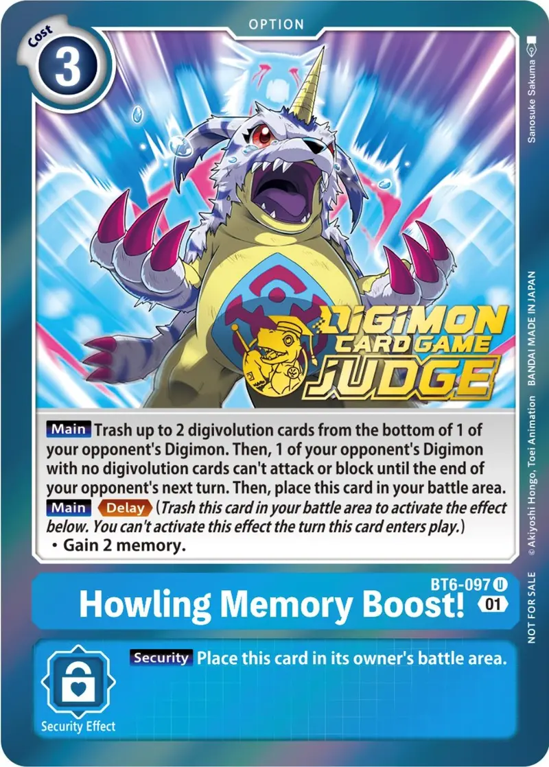 Howling Memory Boost! [Bt6-097] (Judge Pack 3) [Double Diamond Promos] 1
