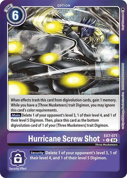 Hurricane Screw Shot [Ex7-071] (Foil) [Digimon Liberator] 1