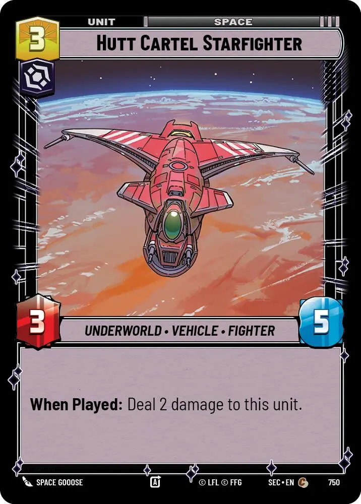 Hutt Cartel Starfighter (750) (Foil) (750) [Secrets Of Power] 1