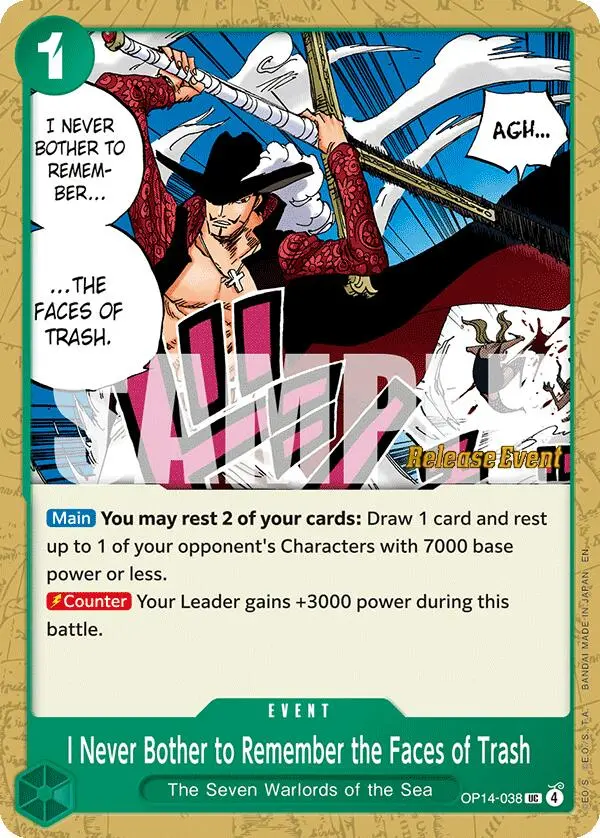 I Never Bother To Remember The Faces Of Trash [The Azure Sea's Seven Release Event Cards] 1