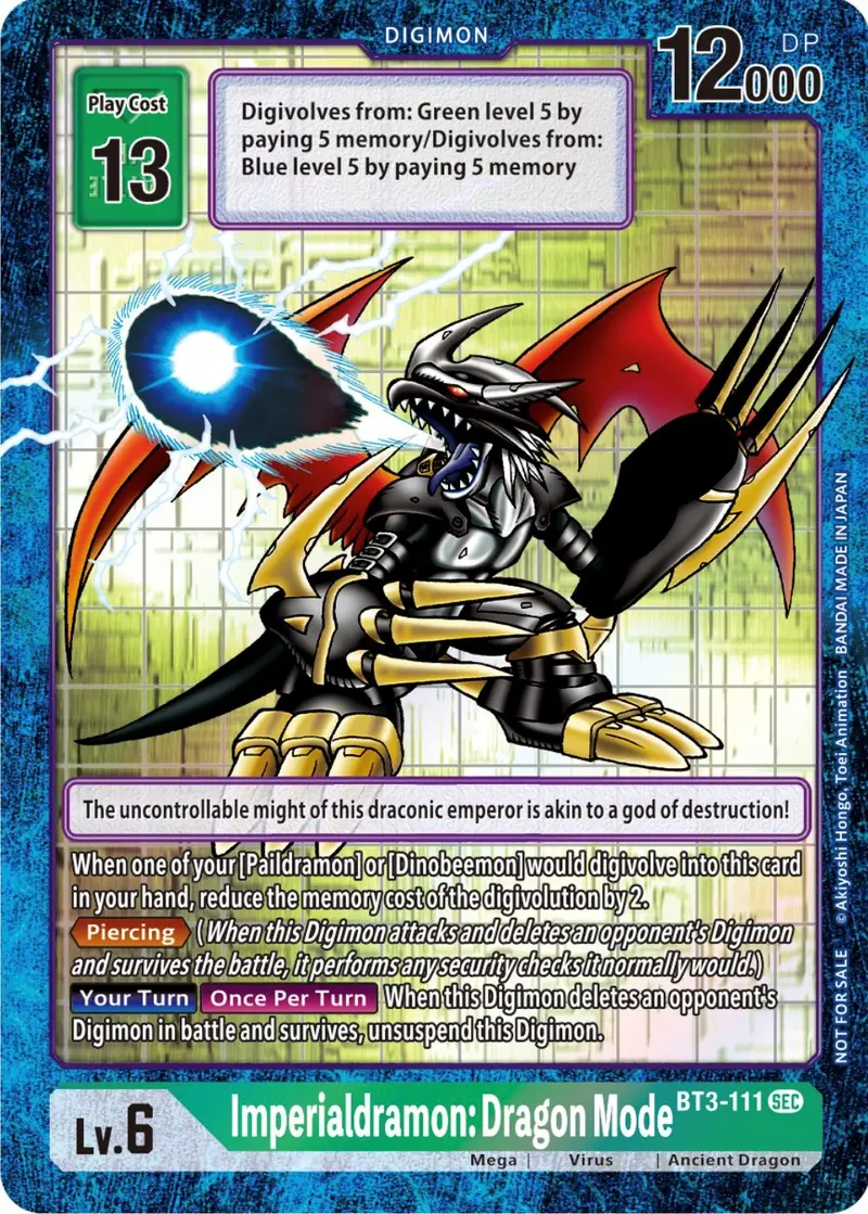 Imperialdramon: Dragon Mode [Bt3-111] (Alternate Art) [Draconic Roar] 1
