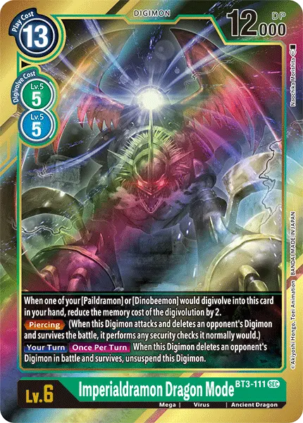 Imperialdramon Dragon Mode [Bt3-111] (Alternate Art) [Release Special Booster Ver.1.5] 1