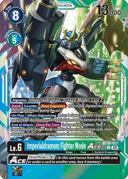 Imperialdramon: Fighter Mode Ace [Bt16-027] [Beginning Observer] 1