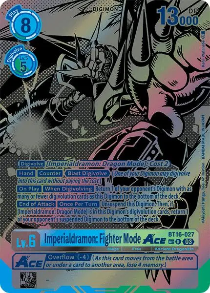 Imperialdramon: Fighter Mode Ace [Bt16-027] (Textured) [Beginning Observer] 1