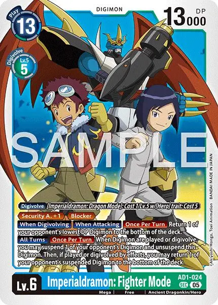 Imperialdramon: Fighter Mode [Ad1-024] [Advanced Booster Digimon Generation] 1
