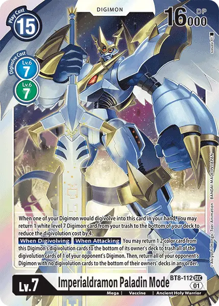Imperialdramon: Paladin Mode [Bt8-112] [New Awakening] 1