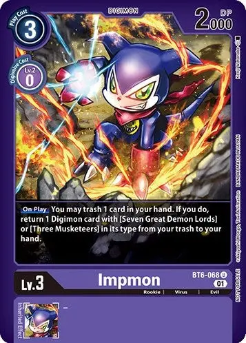 Impmon [Bt6-068] (April 2023 Beelzemon Special) [Starter Deck: Beelzemon Advanced Deck Set Pre-Release Cards] 1