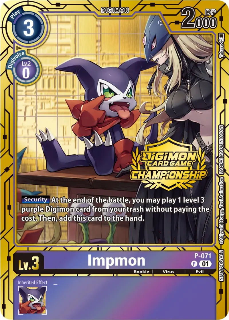 Impmon [P-071] (Championship 2023 Gold Card Set) [Promotional Cards] 1