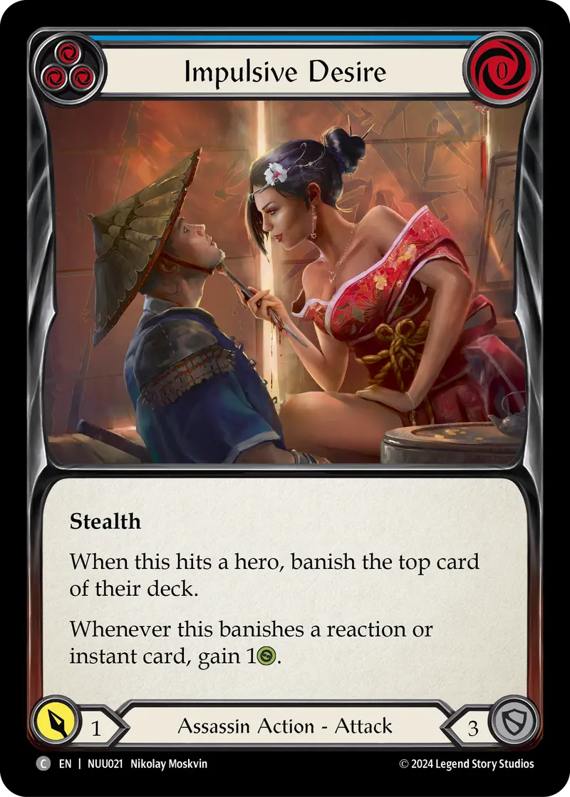 Impulsive Desire (Blue) [Nuu021] (Part The Mistveil Nuu Blitz Deck) 1