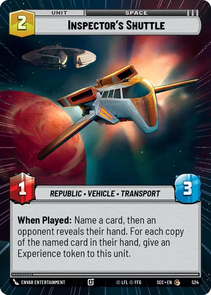 Inspector's Shuttle (524) (Hyperspace) (524) [Secrets Of Power] 1