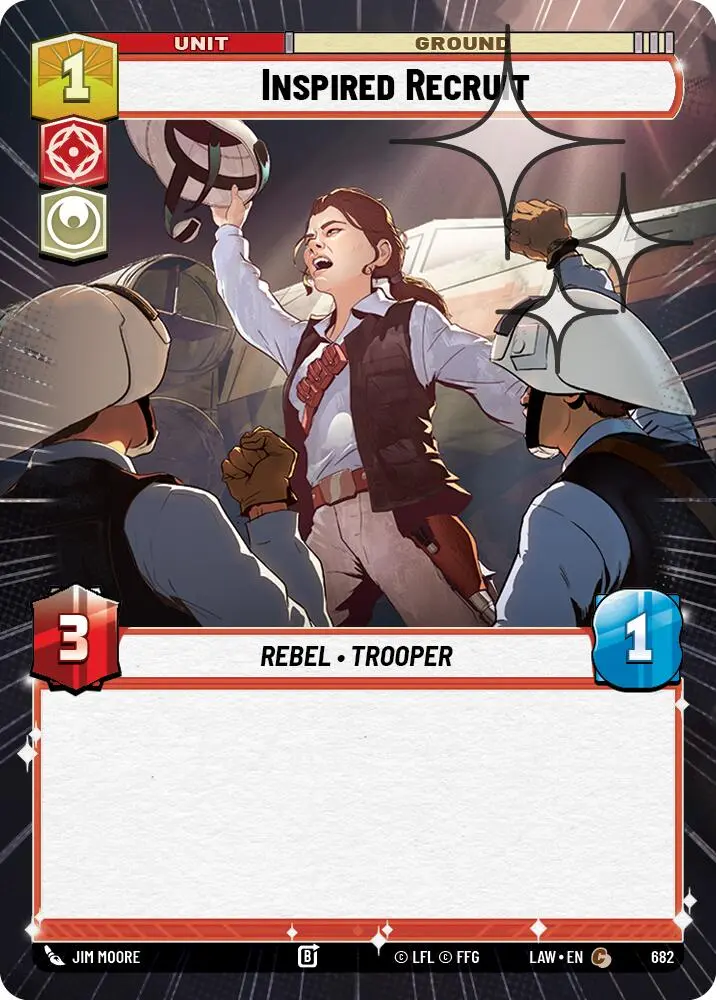 Inspired Recruit (682) (Hyperspace Foil) (682) [A Lawless Time] 1