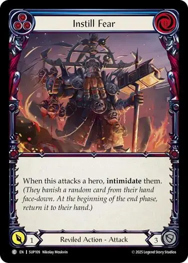 Instill Fear (Blue) [Sup109] (Super Slam)  Rainbow Foil 1