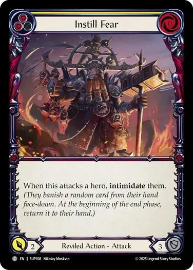 Instill Fear (Yellow) [Sup108] (Super Slam)  Rainbow Foil 1