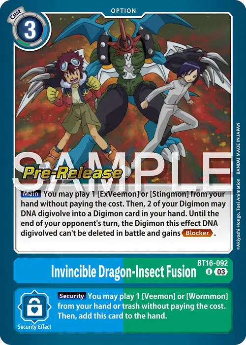 Invincible Dragon-Insect Fusion [Bt16-092] [Beginning Observer Pre-Release Promos] 1