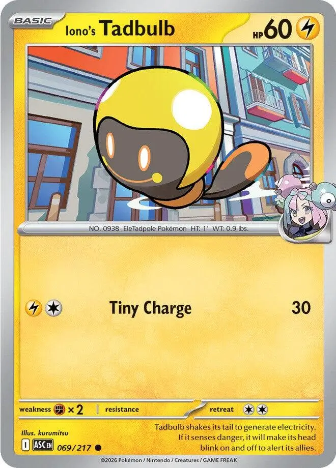Iono's Tadbulb (069/217) [Mega Evolution: Ascended Heroes] 1