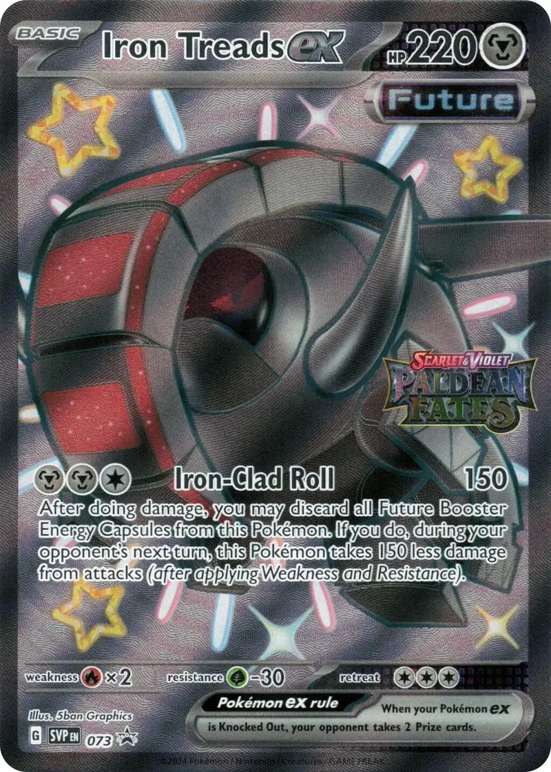 Iron Treads Ex (073) (Paldean Fates Stamped) [Scarlet & Violet: Paldean Fates] 1