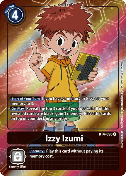 Izzy Izumi [Bt4-096] (Buy-A-Box Promo) [Great Legend Promos] 1
