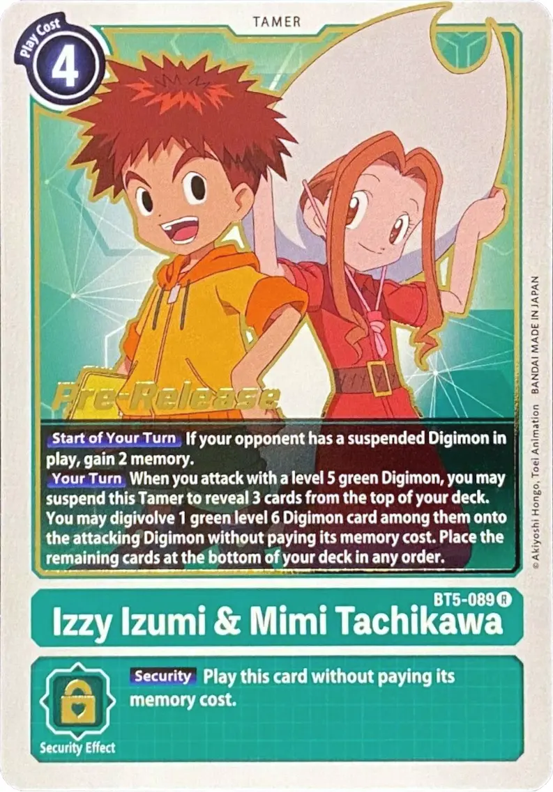 Izzy Izumi & Mimi Tachikawa [Bt5-089] [Battle Of Omni Pre-Release Promos] 1