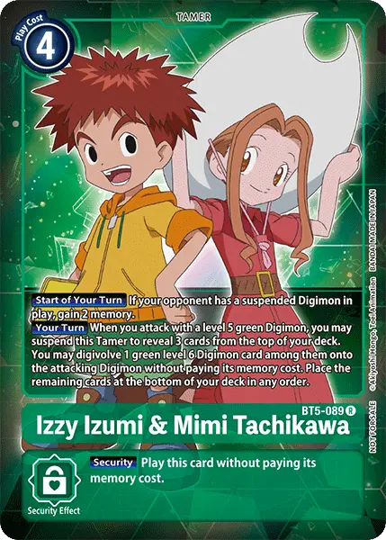 Izzy Izumi & Mimi Tachikawa [Bt5-089] (Buy-A-Box Promo) [Battle Of Omni] 1