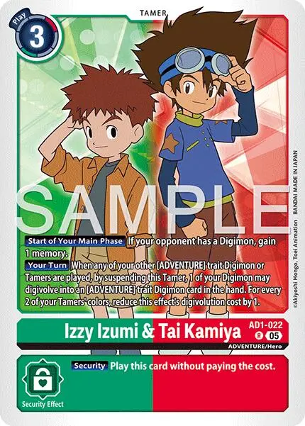 Izzy Izumi & Tai Kamiya [Ad1-022] [Advanced Booster Digimon Generation] 1
