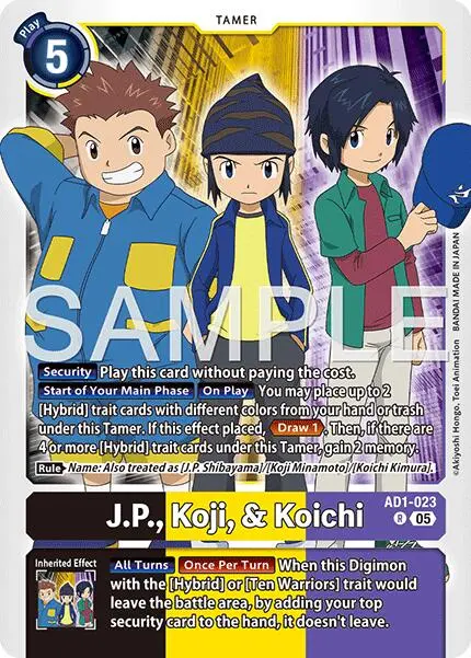 J.P., Koji, & Koichi [Ad1-023] [Advanced Booster Digimon Generation] 1