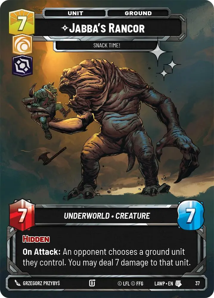 Jabba's Rancor - Snack Time! (37) (Foil) (37) [A Lawless Time: Weekly Play] 1