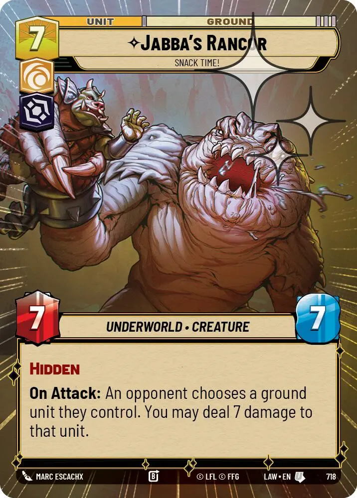 Jabba's Rancor - Snack Time! (718) (Hyperspace Foil) (718) [A Lawless Time] 1