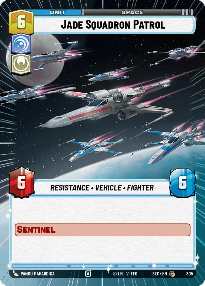Jade Squadron Patrol (805) (Hyperspace Foil) (805) [Secrets Of Power] 1
