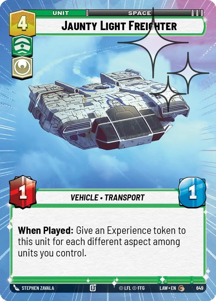 Jaunty Light Frieghter (649) (Hyperspace Foil) (649) [A Lawless Time] 1