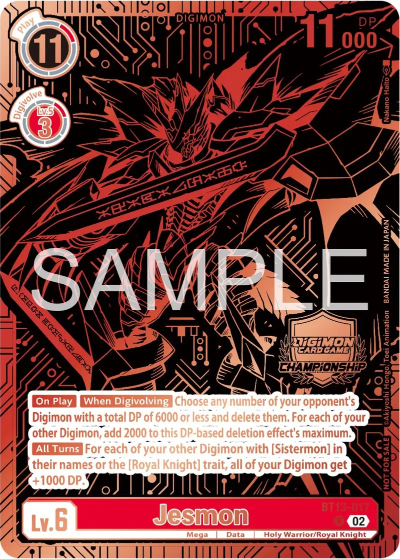Jesmon [Bt13-017] (2023 Championship Finals 3Rd And 4Th Place) [Versus Royal Knights Promos] 1