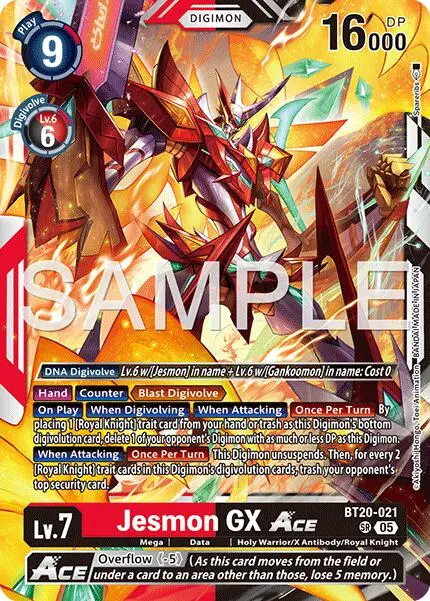Jesmon Gx Ace [Bt20-021] (Reprint) [Advanced Booster Digimon Generation] 1