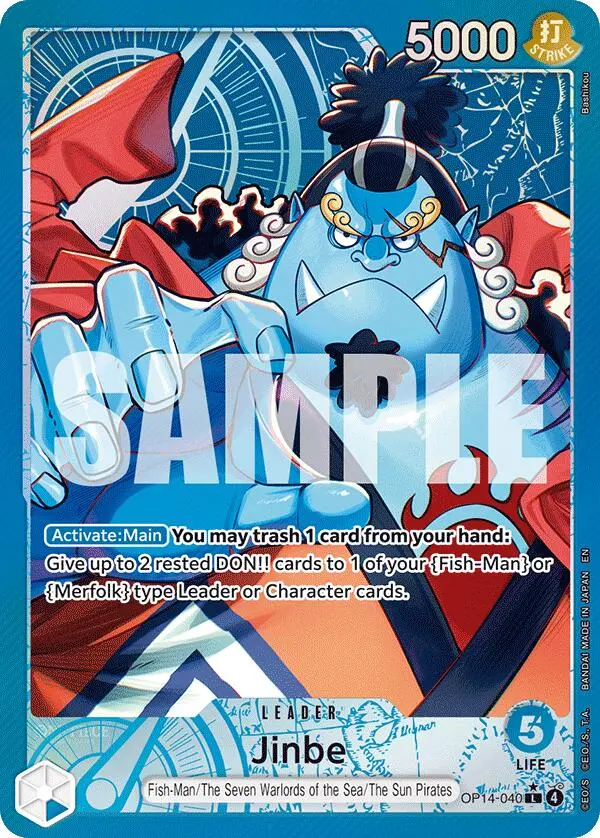 Jinbe (Op14-040) (Alternate Art) [The Azure Sea's Seven] 1