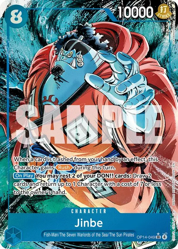 Jinbe (Op14-049) (Alternate Art) [The Azure Sea's Seven] 1