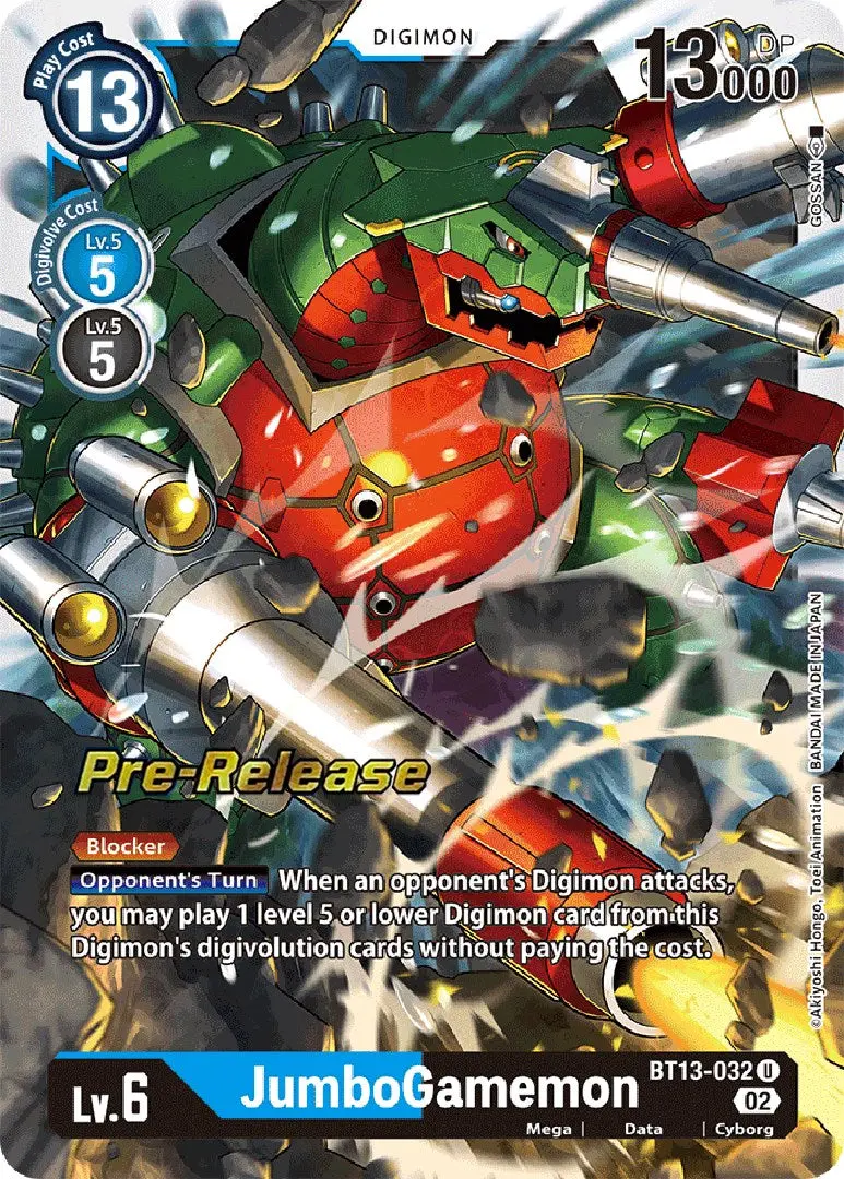 Jumbogamemon [Bt13-032] [Versus Royal Knights Booster Pre-Release Cards] 1