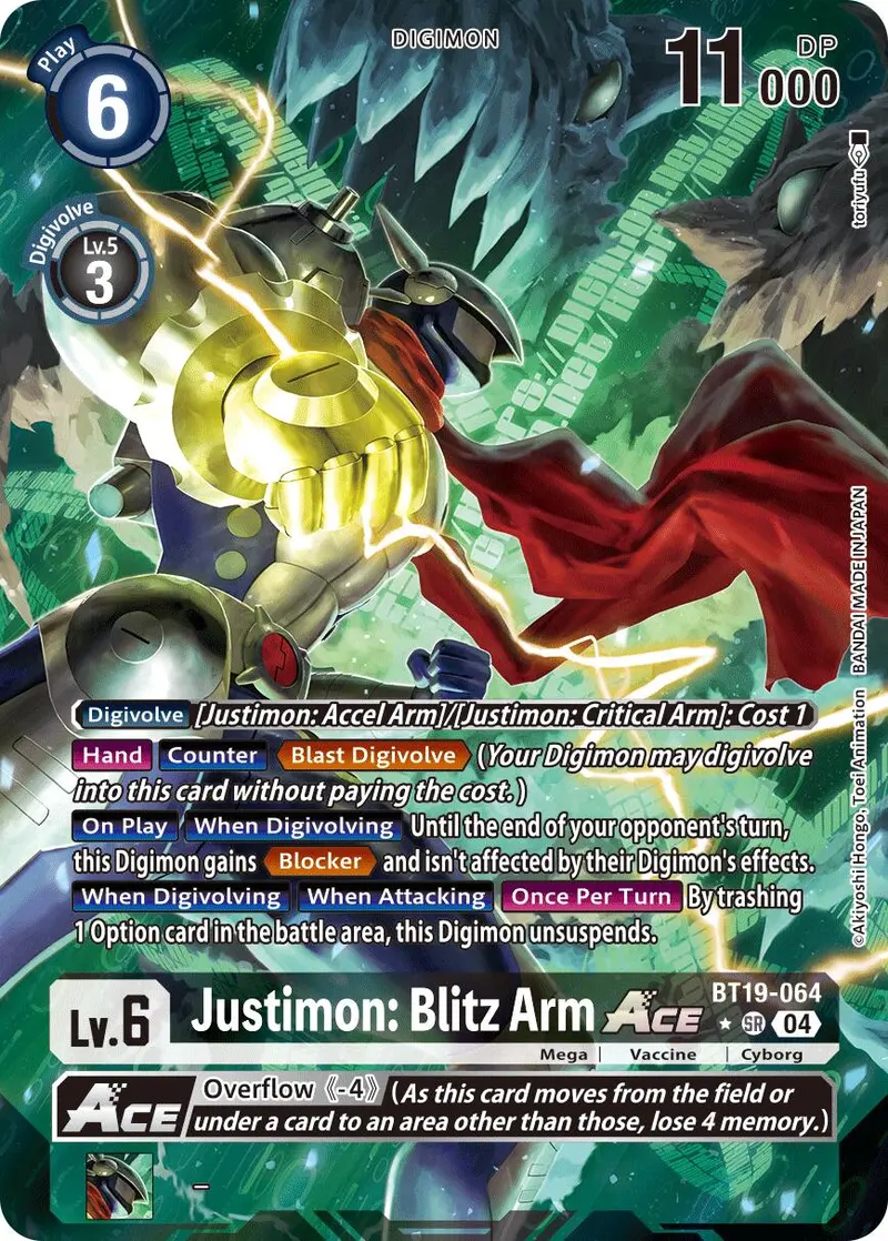 Justimon: Blitz Arm Ace [Bt19-064] (Alternate Art) [Release Special Booster Ver.2.5] 1