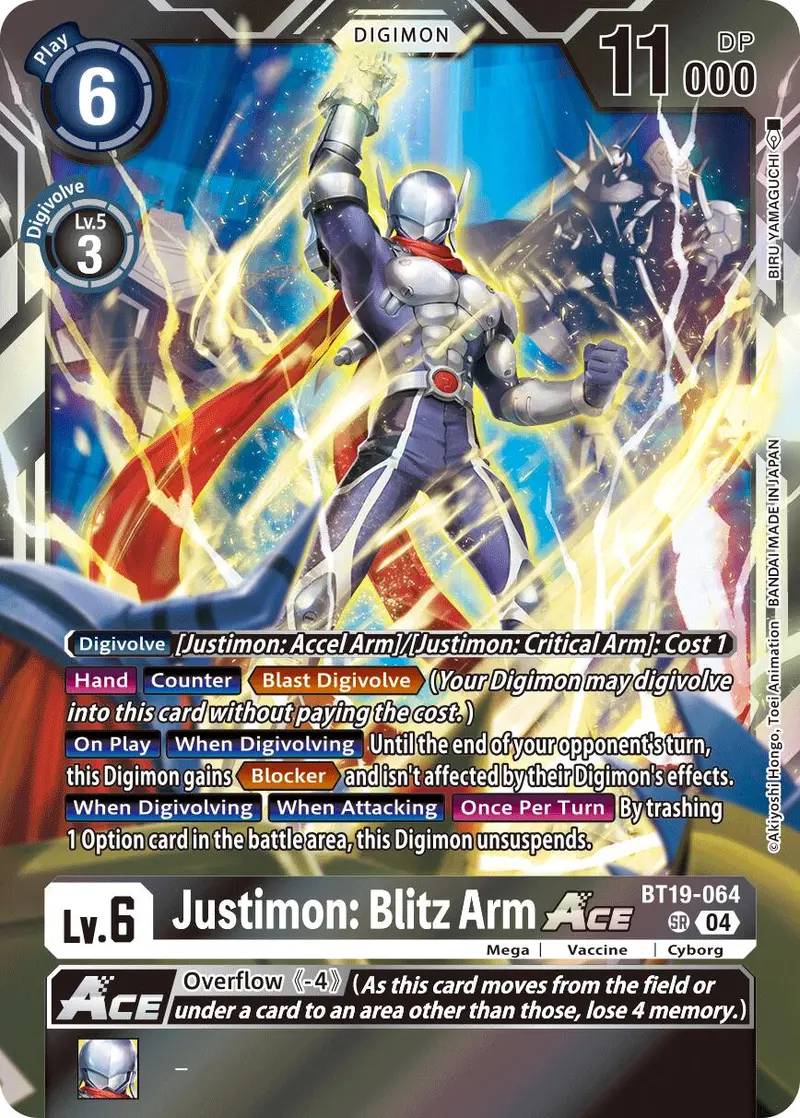 Justimon: Blitz Arm Ace [Bt19-064] [Release Special Booster Ver.2.5] 1