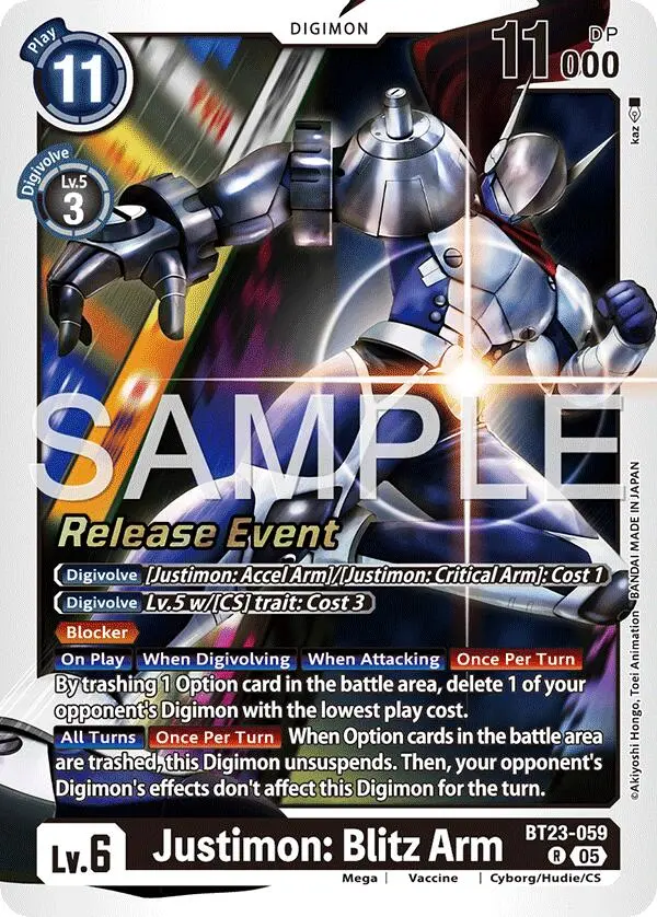 Justimon: Blitz Arm [Bt23-059] [Hackers' Slumber Release Event Cards] 1