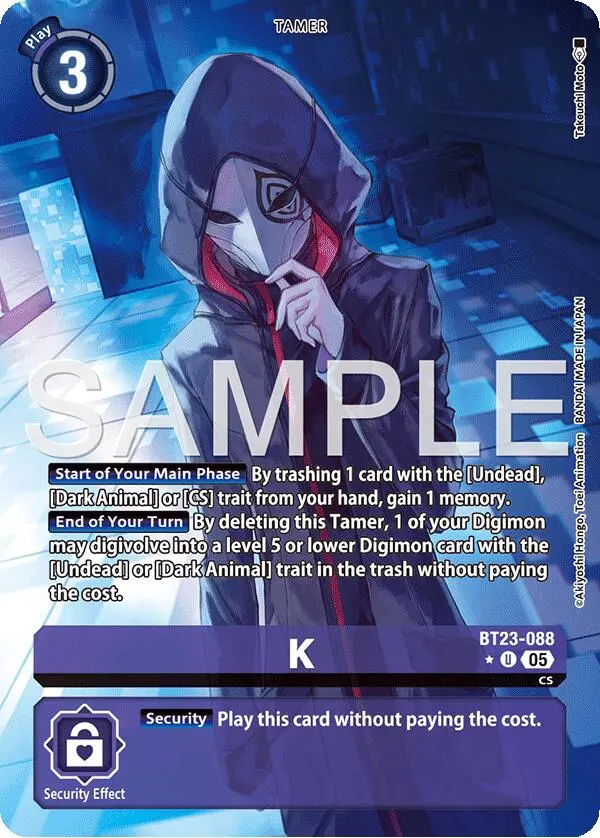 K [Bt23-088] (Alternate Art) [Hackers' Slumber] 1