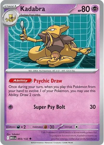 Kadabra (055/132) [Mega Evolution: Base Set] 1