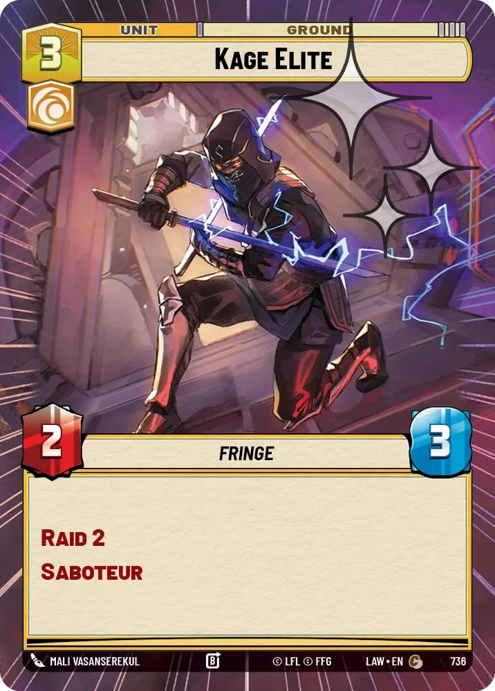 Kage Elite (736) (Hyperspace Foil) (736) [A Lawless Time] 1