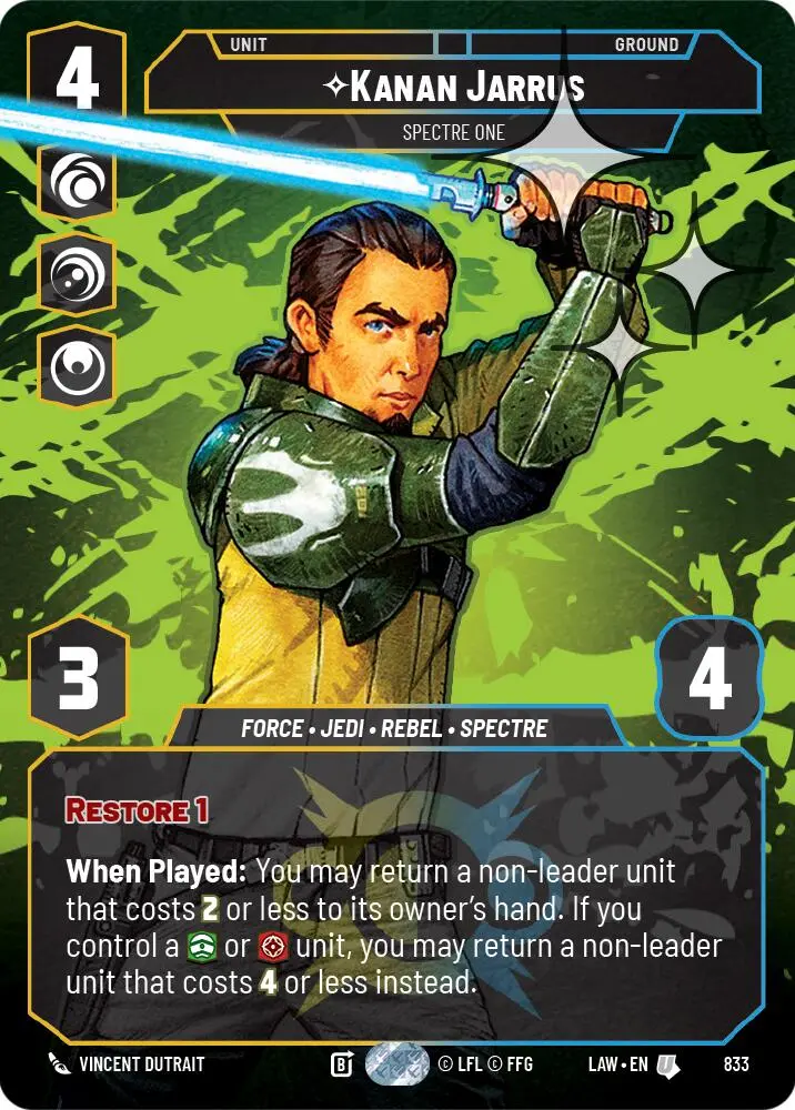 Kanan Jarrus - Spectre One (Prestige Foil) (833) (833) [A Lawless Time] 1