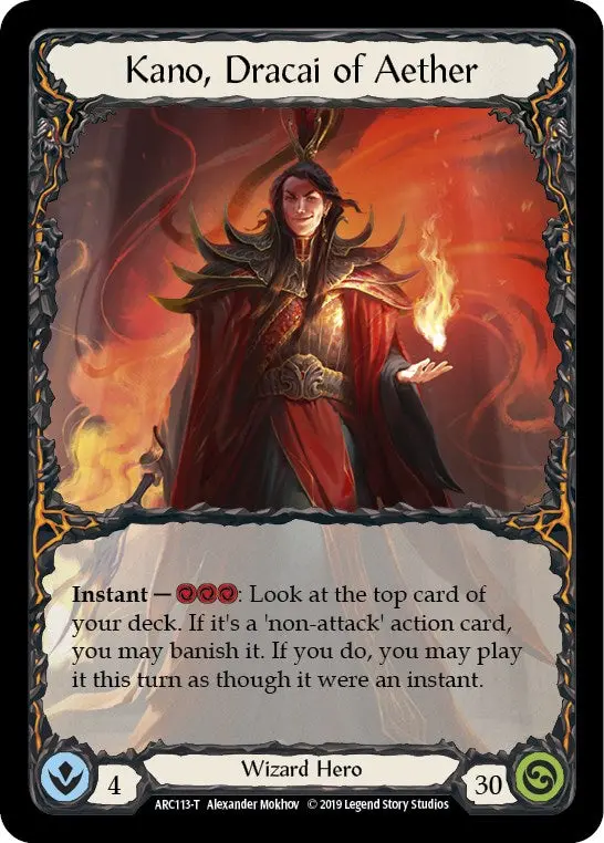 Kano, Dracai Of Aether // Viserai, Rune Blood [Arc113 // Arc075] (Arcane Rising) 1