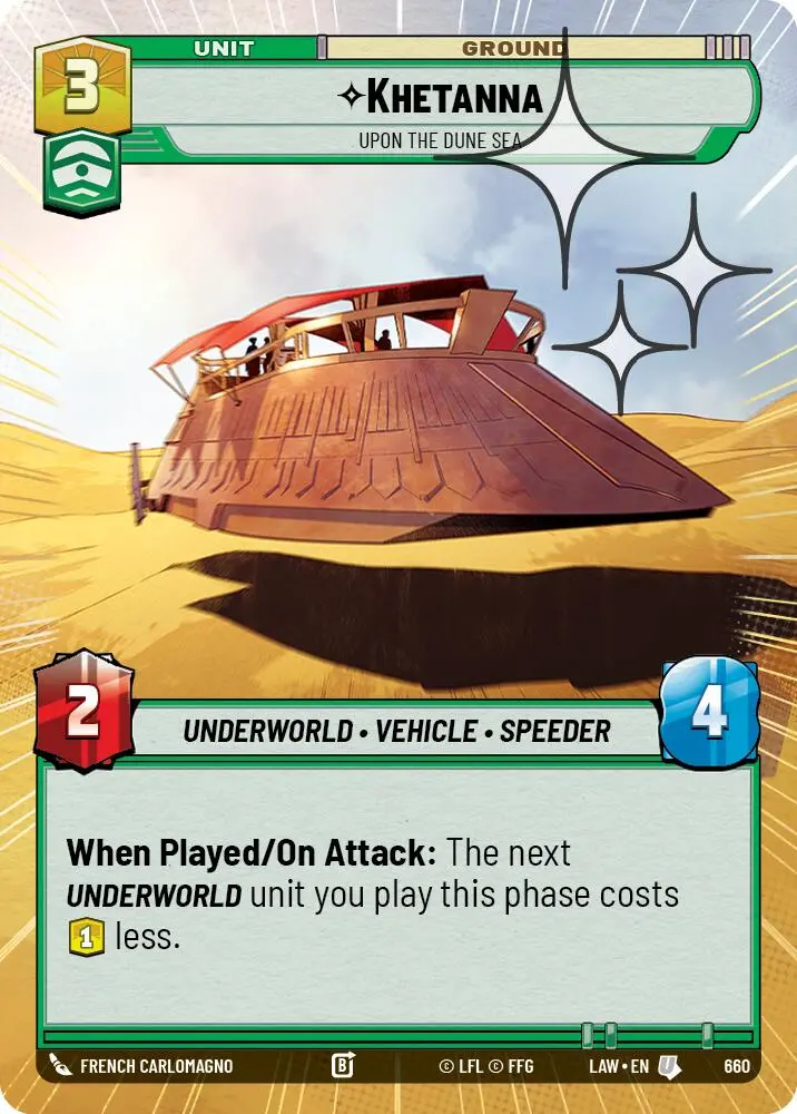 Khetanna - Upon The Dune Sea (660) (Hyperspace Foil) (660) [A Lawless Time] 1