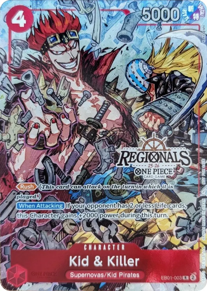 Kid & Killer (Cs 25-26 Regionals Textured Chase Promo) [One Piece Promotion Cards] 1