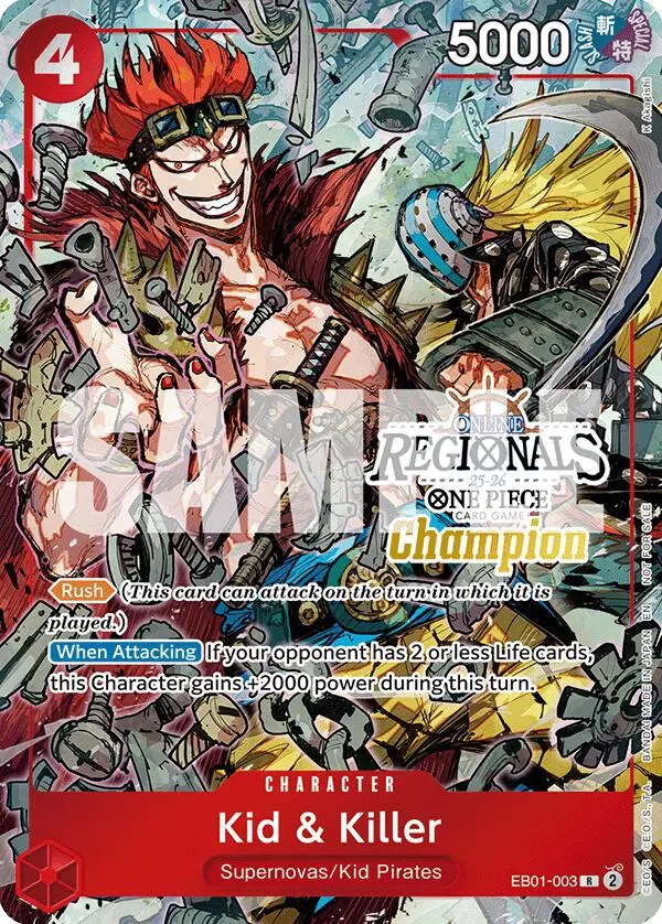 Kid & Killer (Online Regional Champion Card Set 2025 Vol.2) [One Piece Promotion Cards] 1