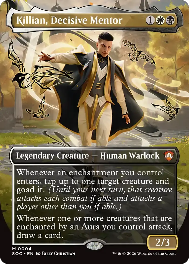 Killian, Decisive Mentor (Borderless) [Secrets Of Strixhaven Commander] 1