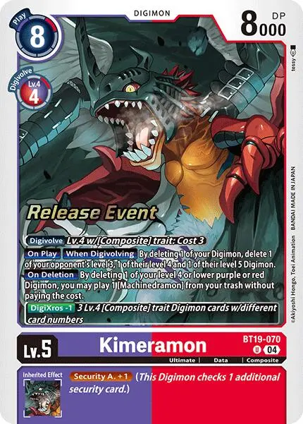 Kimeramon [Bt19-070] [Release Special Booster Ver.2.0 Promos] 1